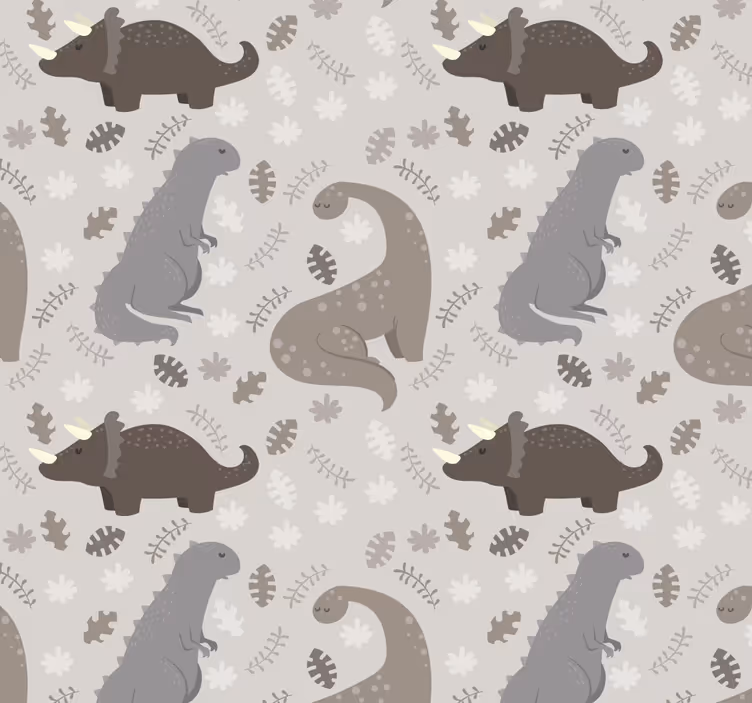 Grey pattern dinosaur blind - TenStickers