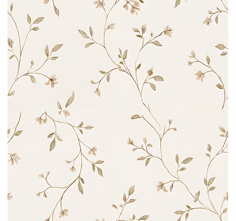 White background with flowers living room blind - TenStickers