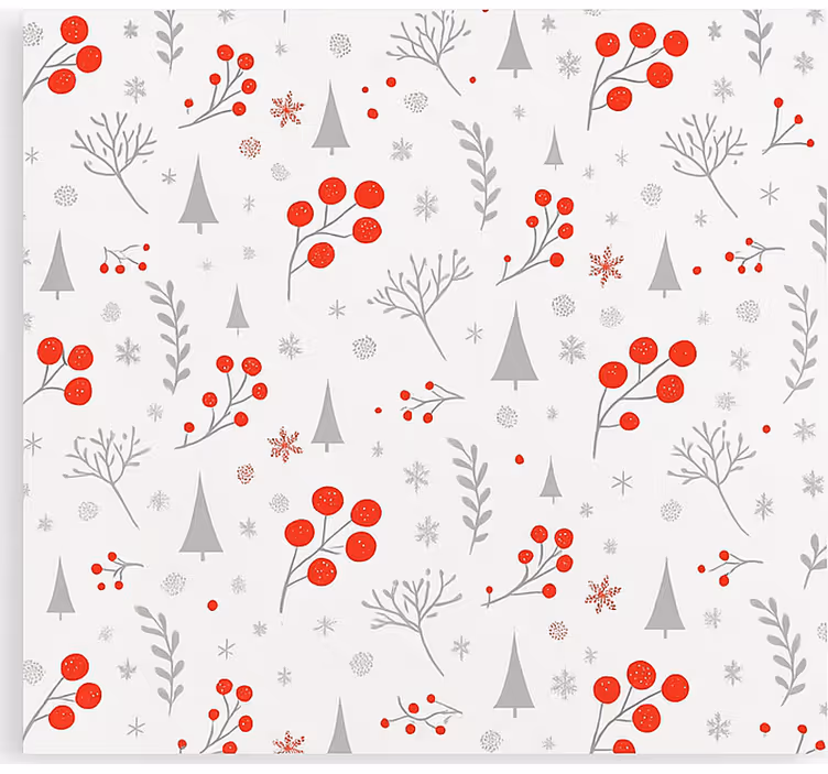 Vintage Christmas Pattern living room blind - TenStickers