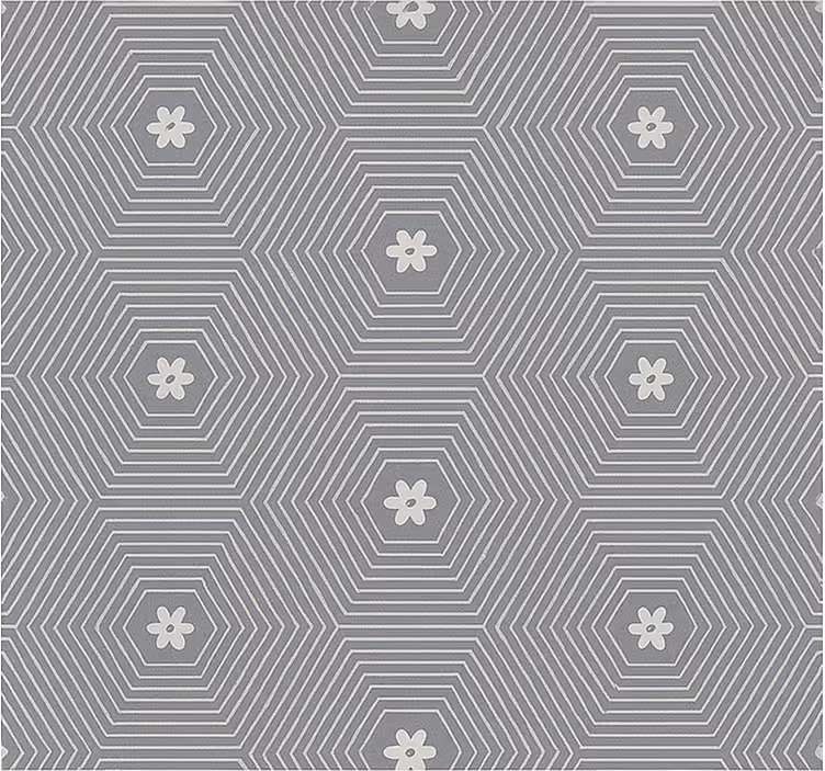 Gray Hexagon Geometric blind teens - TenStickers