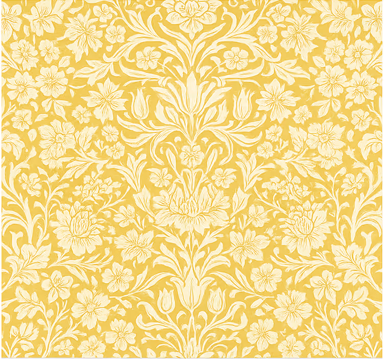 Dining room blind with yellow mandala flowers - TenStickers