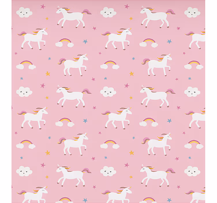 Scandinavian blind pink dancing unicorns - TenStickers