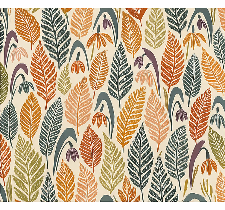 Scandinavian blind multicolour snowdrop blooms - TenStickers