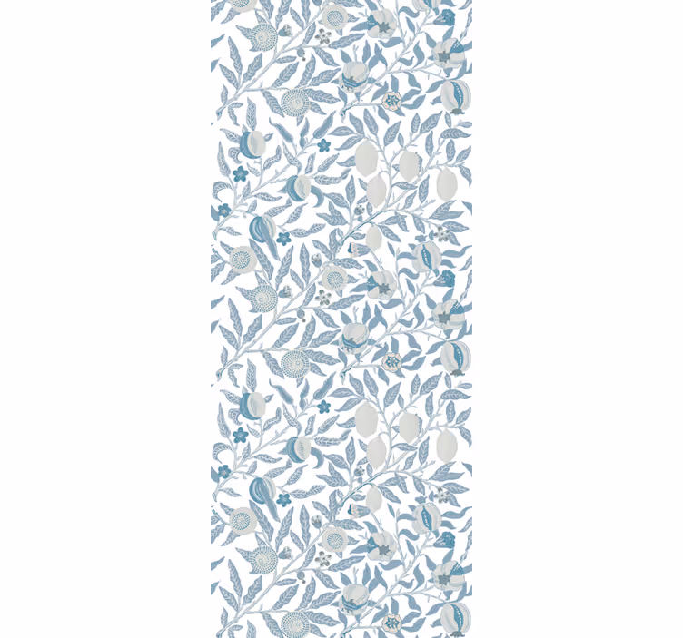 Bathroom blind with blue flowers in victorian style - TenStickers