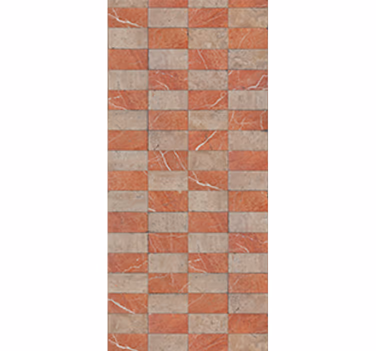 Blind kitchen geometric beige tiles - TenStickers