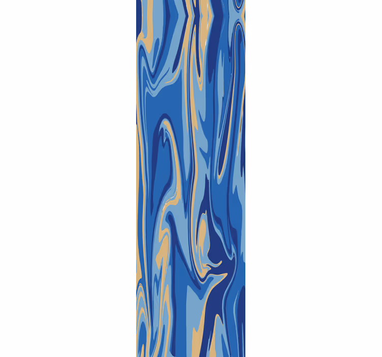 Blind kitchen blue golden marble countertop - TenStickers