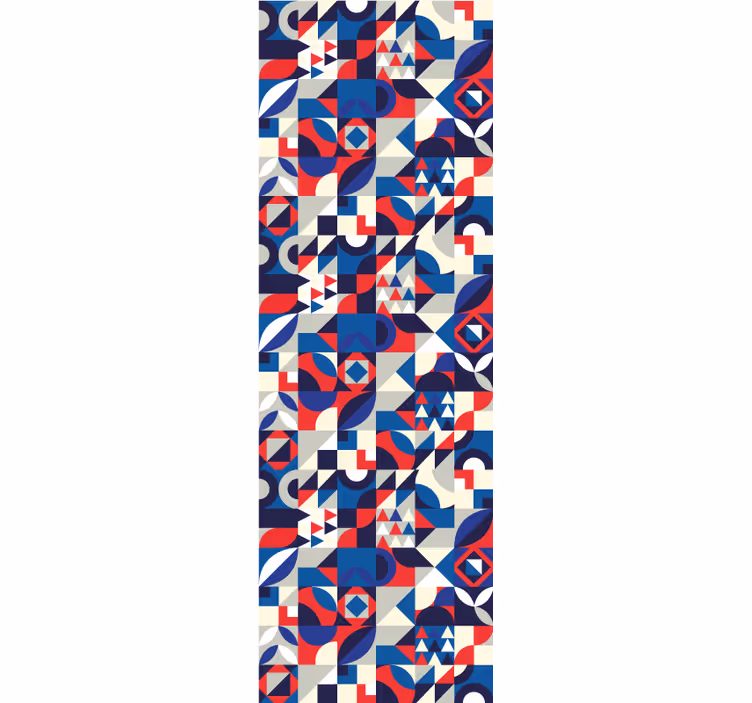 Blind kitchen red and blue mosaic design - TenStickers