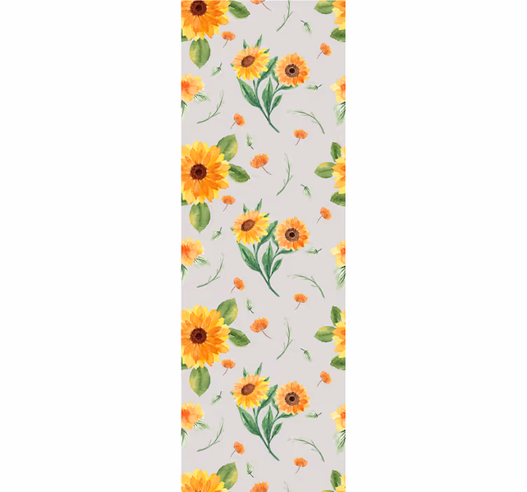Blind kitchen sunflower watercolor flower pattern - TenStickers