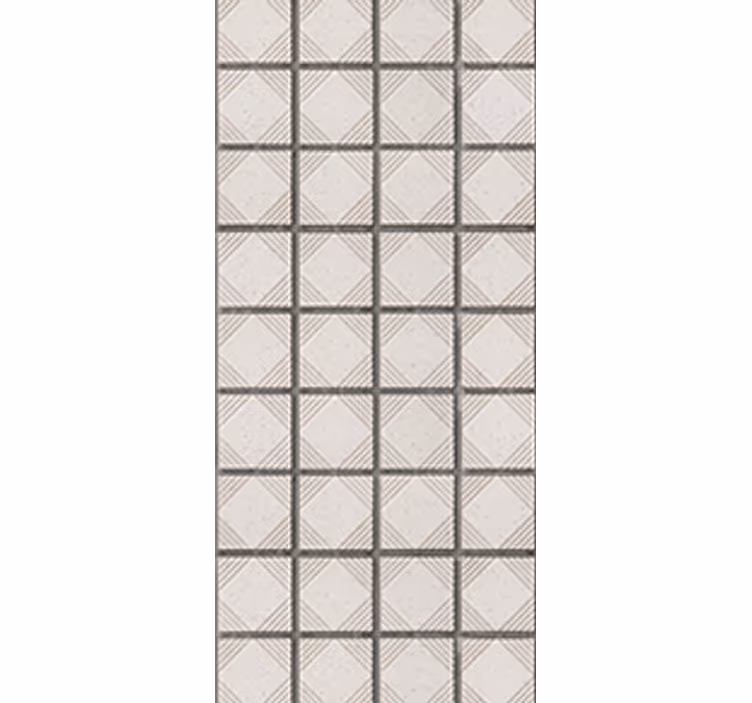 Blind kitchen white minimalist abstract shape tiles - TenStickers