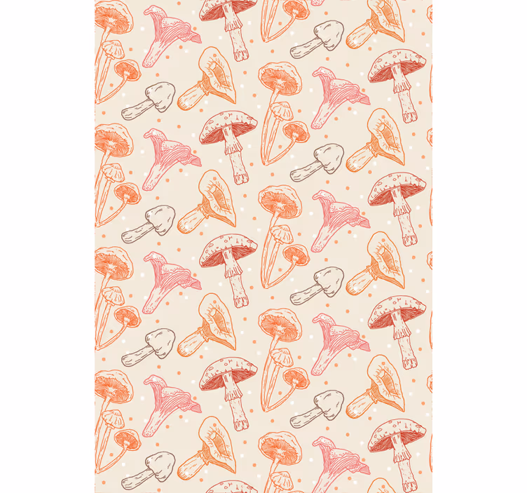 Blind kitchen set of watercolor mushrooms - TenStickers