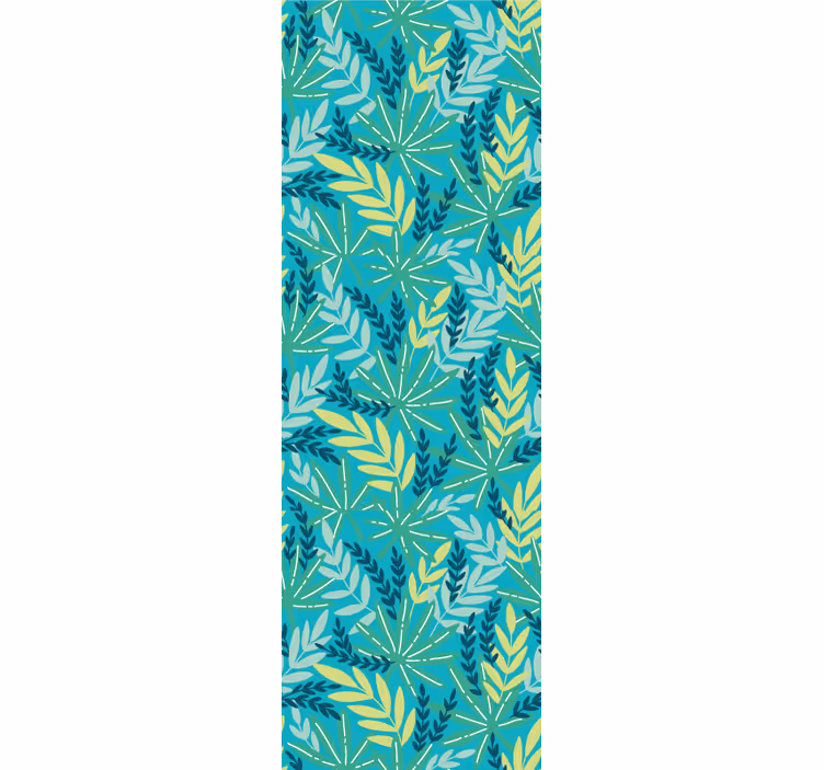 Blind kitchen tropical blue pattern - TenStickers