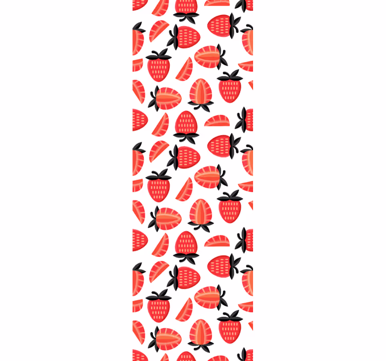 Blind kitchen realistic red strawberries pattern - TenStickers