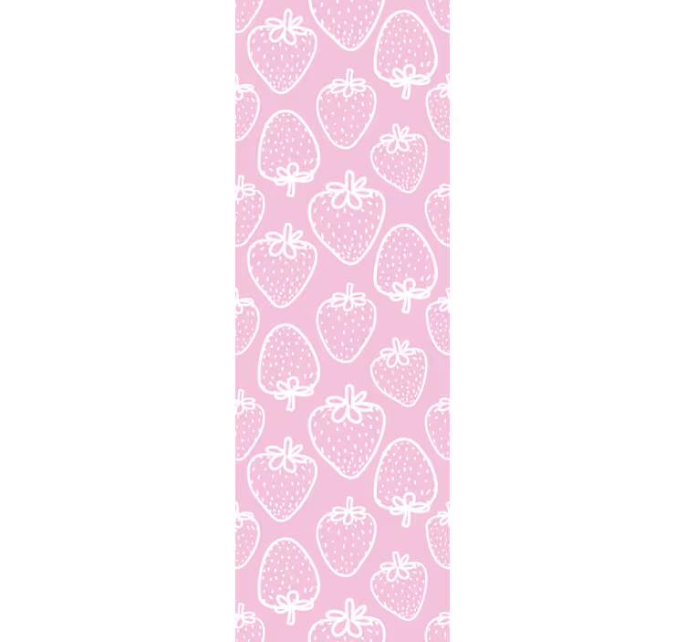 Blind kitchen seamless pink strawberry wrap pattern - TenStickers