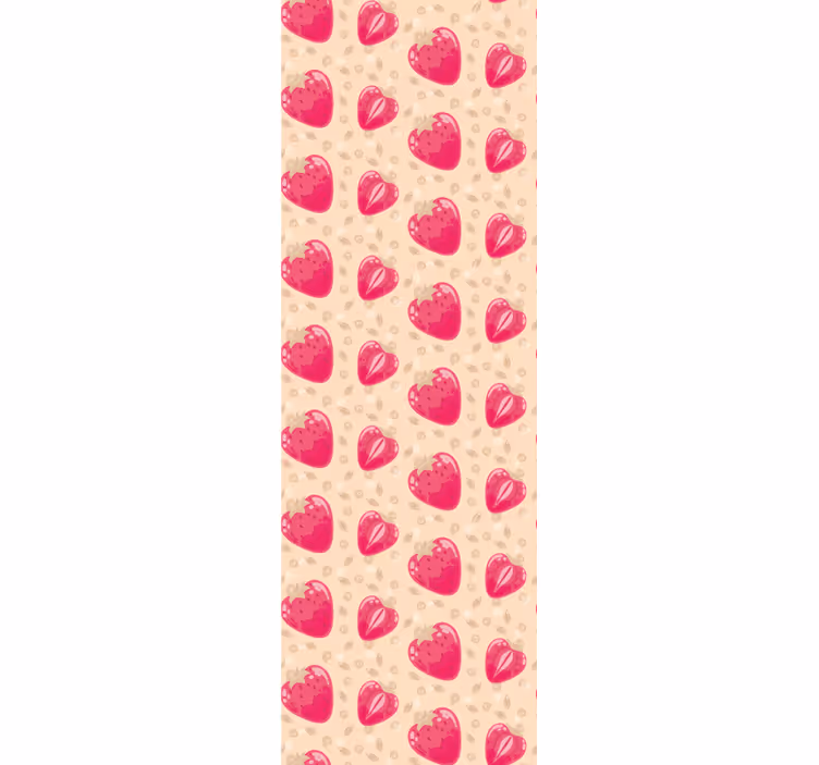 Blind kitchen strawberry pattern on beige - TenStickers
