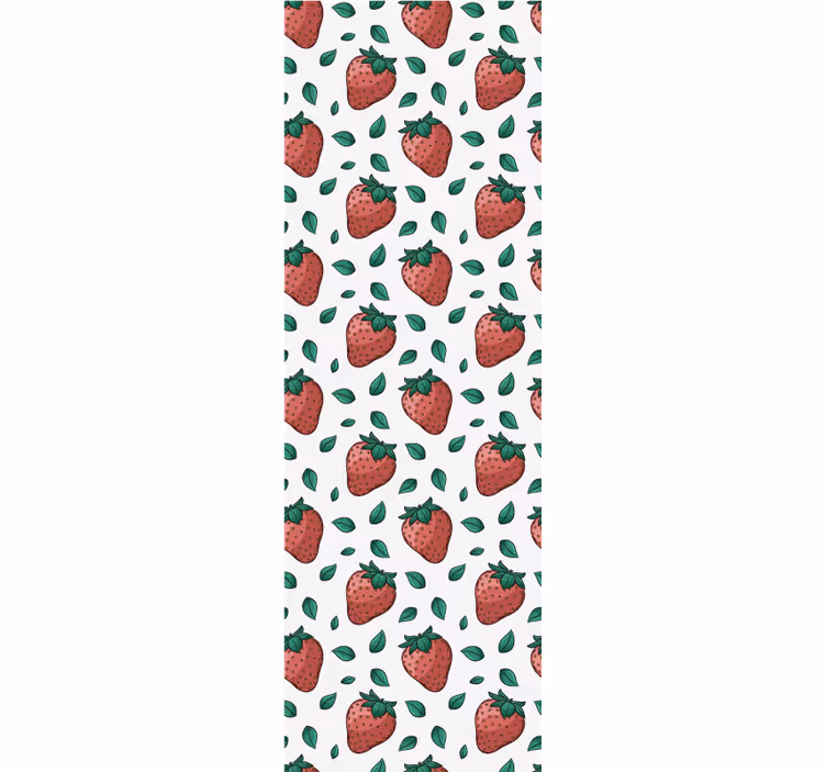 Blind kitchen fresh juicy strawberries green leaves - TenStickers