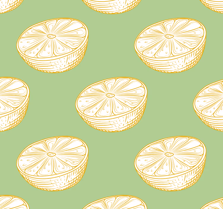 Blind kitchen hand drawn lemon citrus fruit - TenStickers