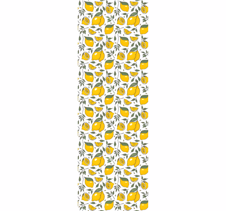 Blind kitchen lemons and cream flowers - TenStickers