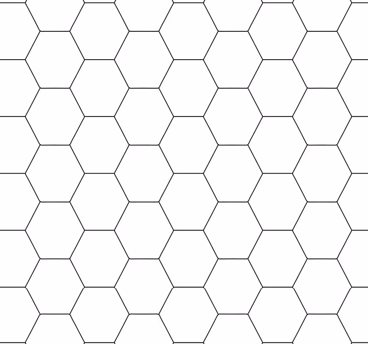 Blind kitchen black and white honeycomb design - TenStickers