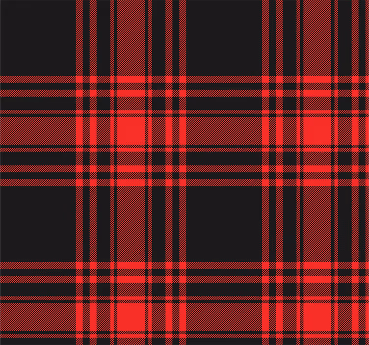 Blind kitchen menzies tartan black red check - TenStickers