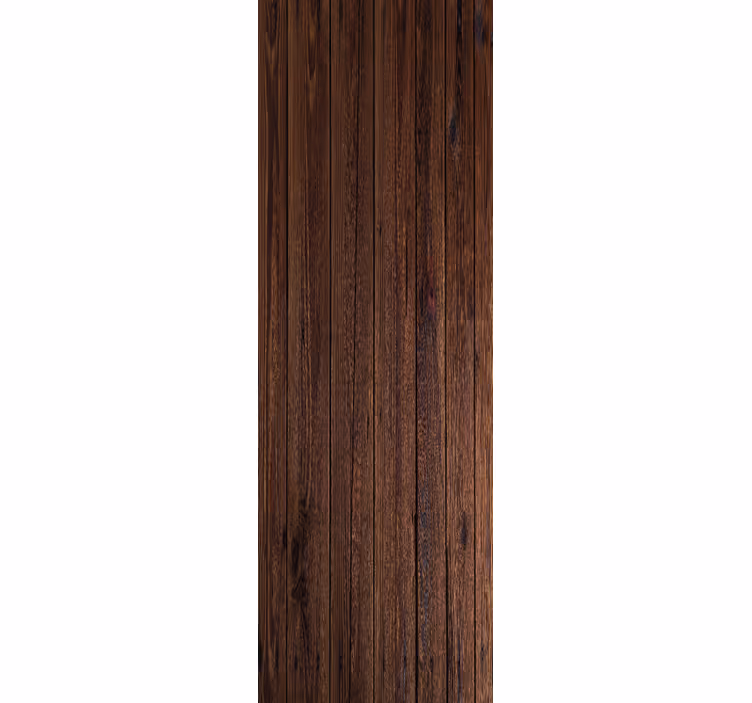 Dining room blind with dark brown rustic wood planks - TenStickers