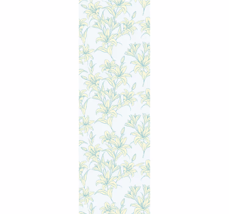 Dining room blind with vintage lilies floral pattern - TenStickers