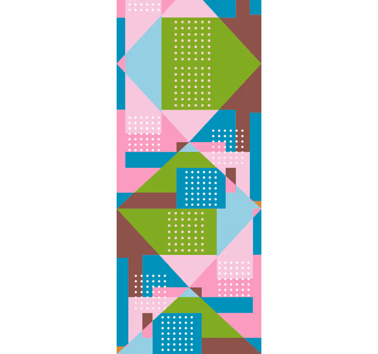 Dining room blind in pastel geometric design - TenStickers
