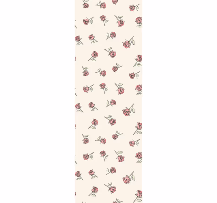 Dining room blind with romantic vintage rose design - TenStickers