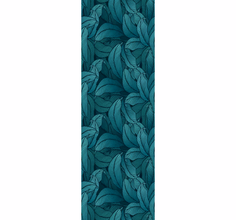 Dining room blind wild dark green leaves design - TenStickers