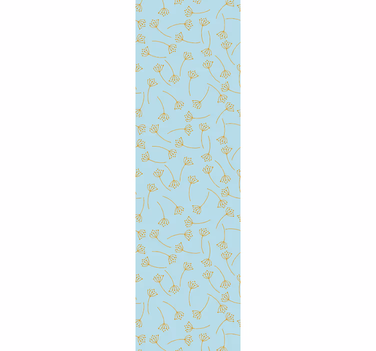 Dining room blind with blue nordic plants design - TenStickers