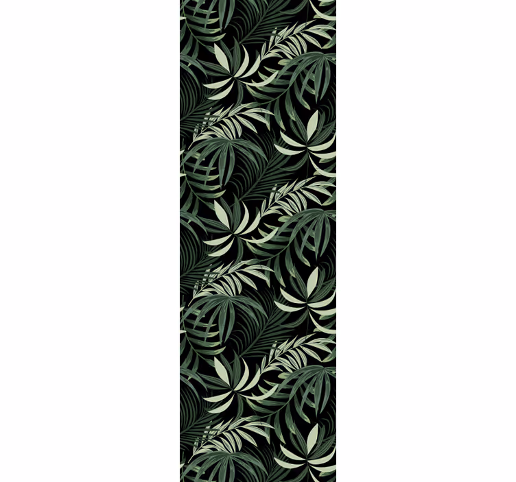 Dining room blind with green tropical leaves - TenStickers