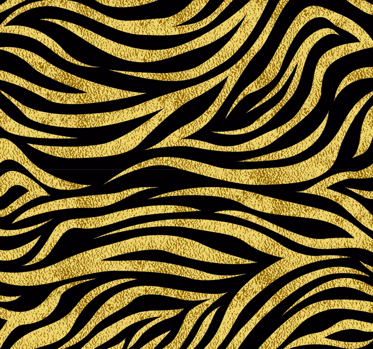 Dining room blind in golden zebra pattern - TenStickers