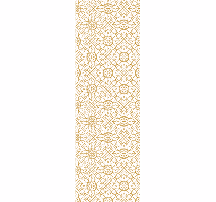 Dining room blind with modern white floral design - TenStickers