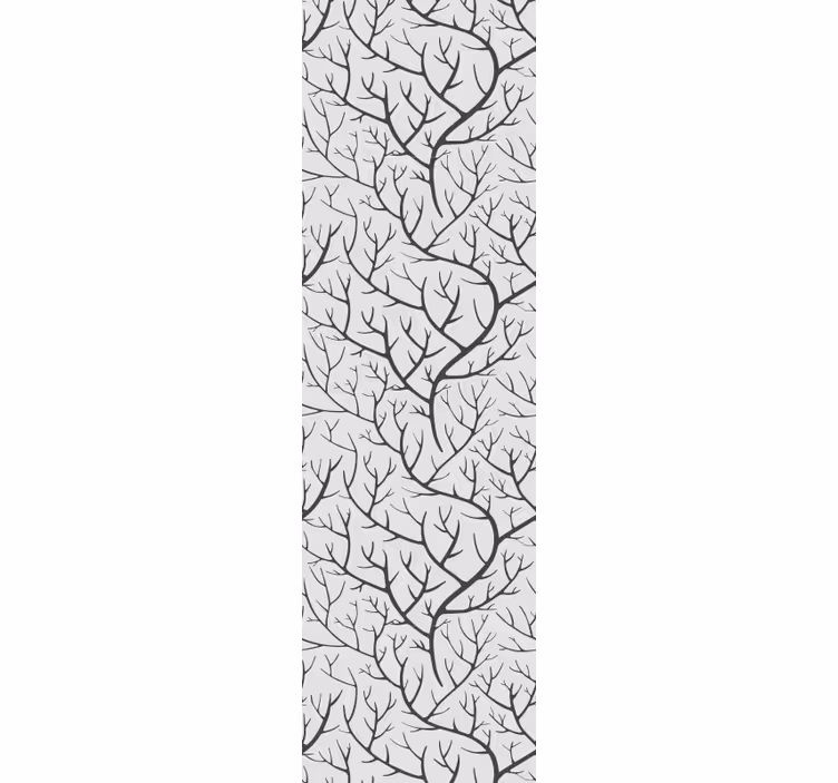 Dining room blind with slender gray branches and birds - TenStickers