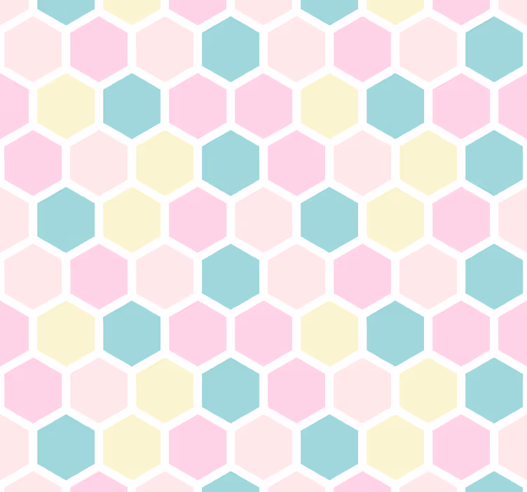 Dining room blind in geometric pattern pastel colors - TenStickers
