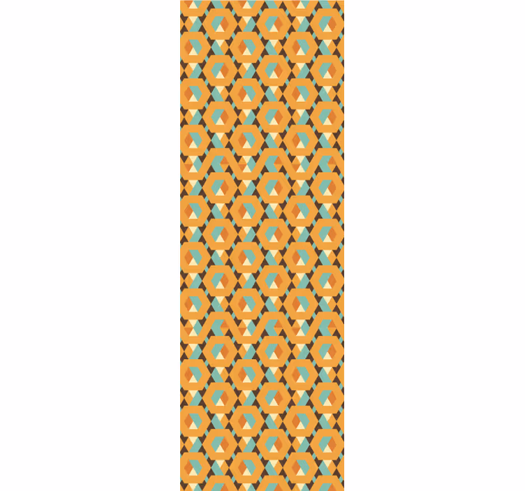 Dining room blind with tranquil geometric shapes - TenStickers