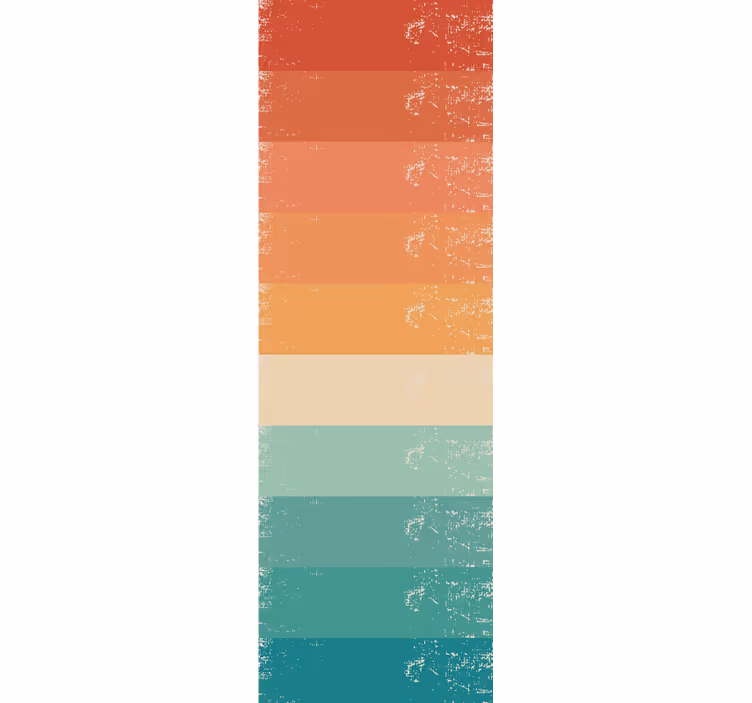 Retro striped rainbow dining room blind - TenStickers