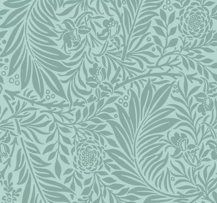 Dining room blind in mint green vintage pattern - TenStickers