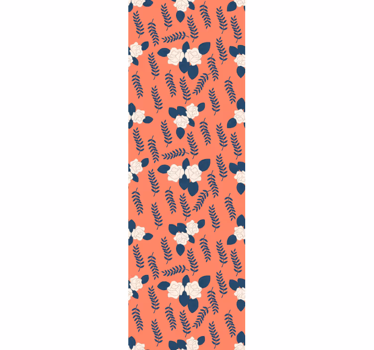 Blind teens orange rose illustration flower pattern - TenStickers