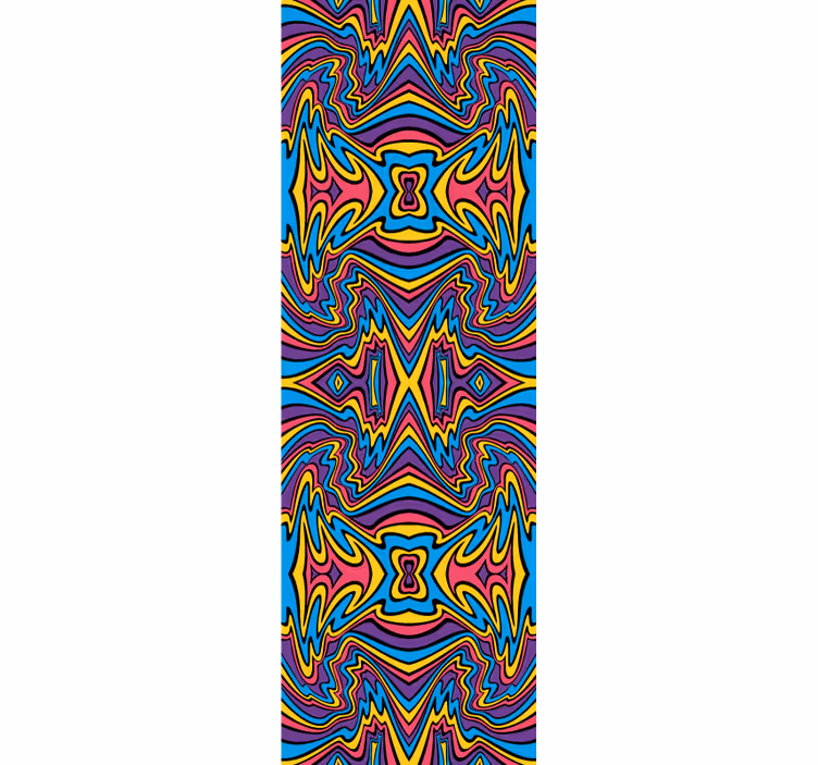 Vivid colors groovy lines for blind teens - TenStickers