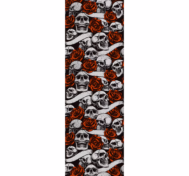 Blind teens skulls and roses - TenStickers