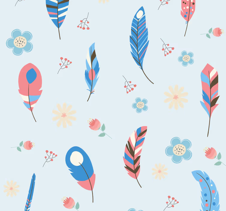 Blind teens vibrant feathers - TenStickers