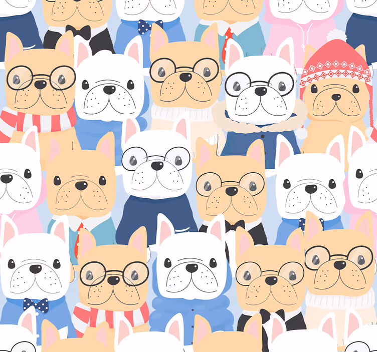 Blind teens adorable puppies - TenStickers