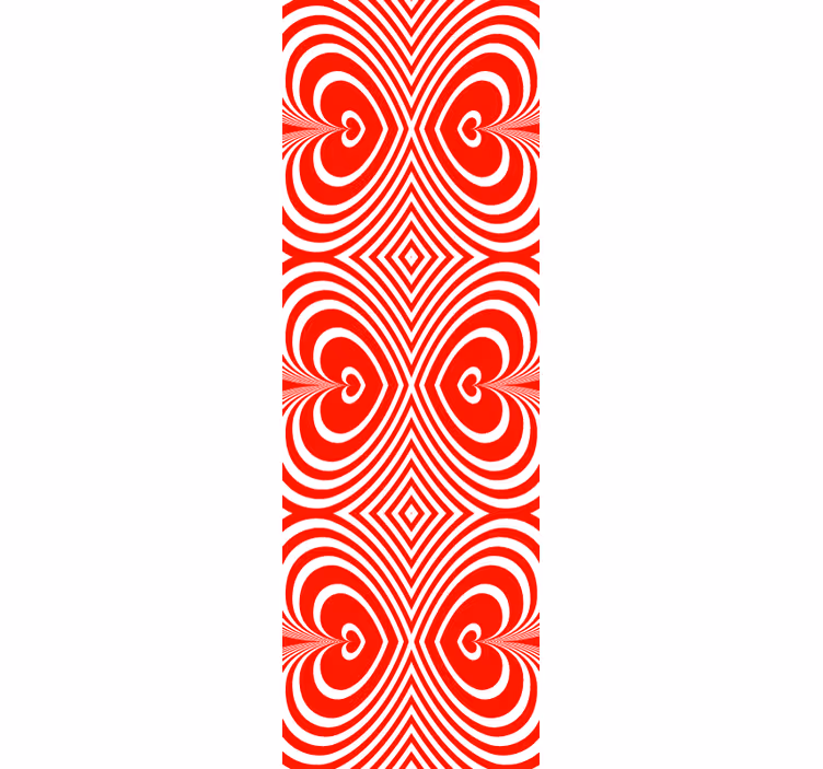 Modern blind with mesmerizing hearts pattern decor - TenStickers