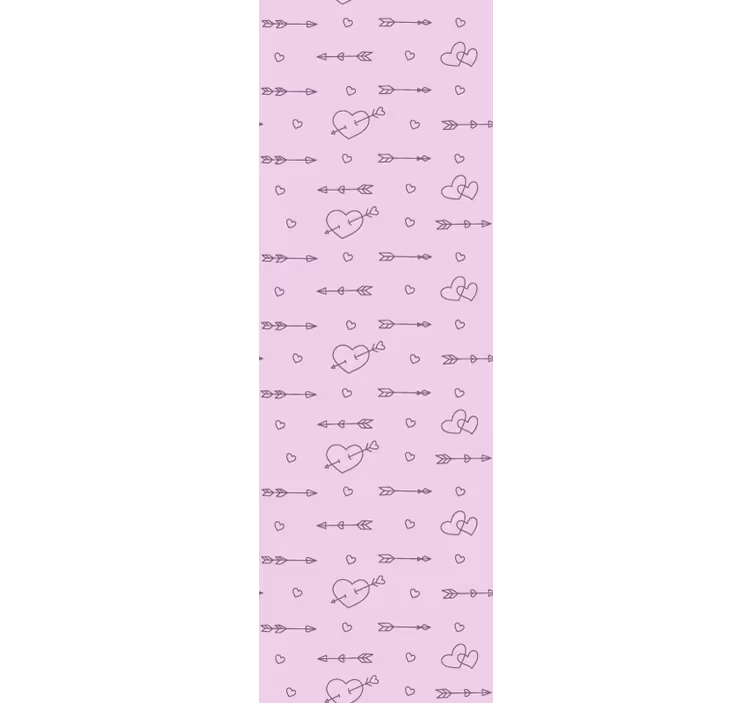 Modern blind with heart silhouette pattern decor - TenStickers