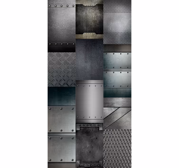 Modern blind metal black blocks design - TenStickers