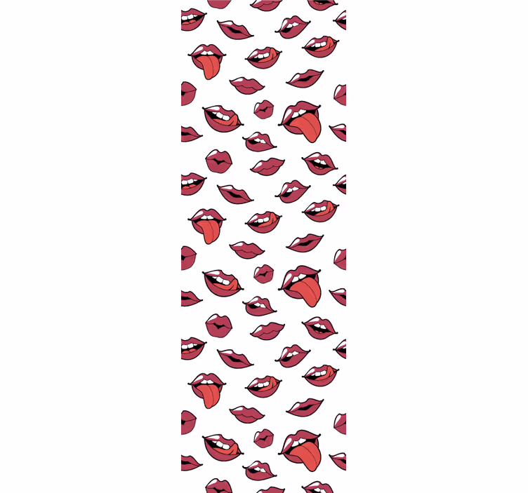 Modern blind abstract lips and tongue design - TenStickers