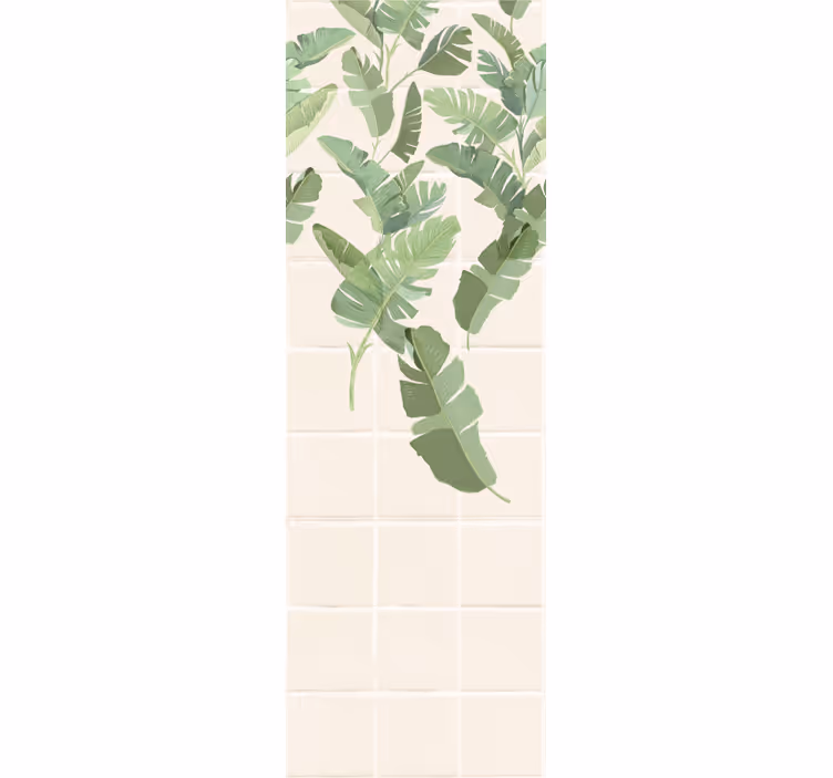 Modern blind with eclectic palm-style tiles - TenStickers