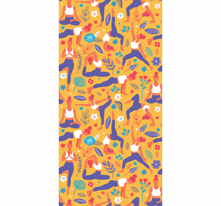 Modern blind hand-drawn yoga design - TenStickers