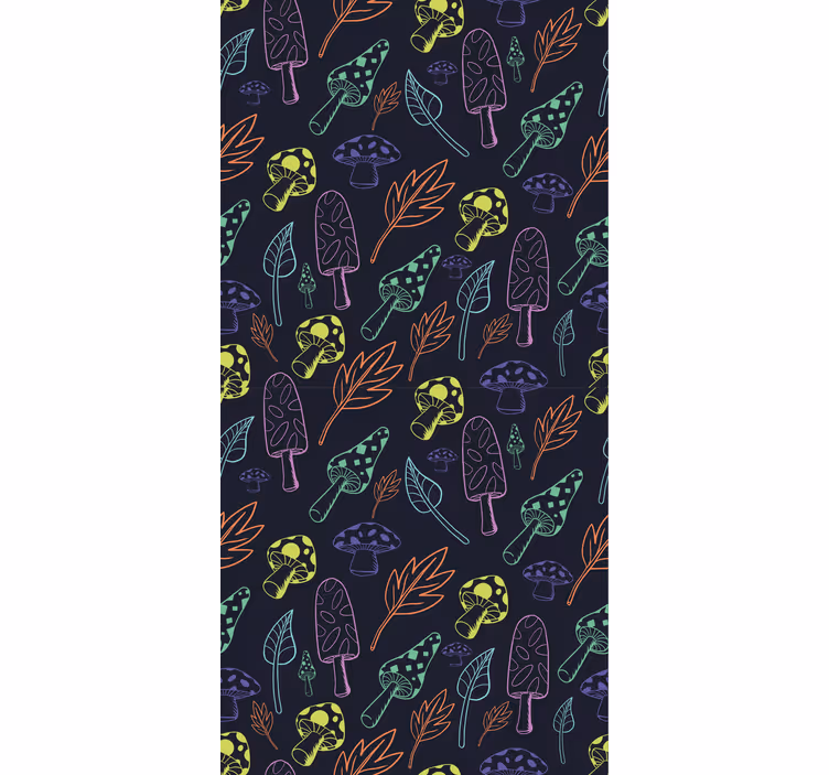 Modern blind with vibrant mushroom design - TenStickers