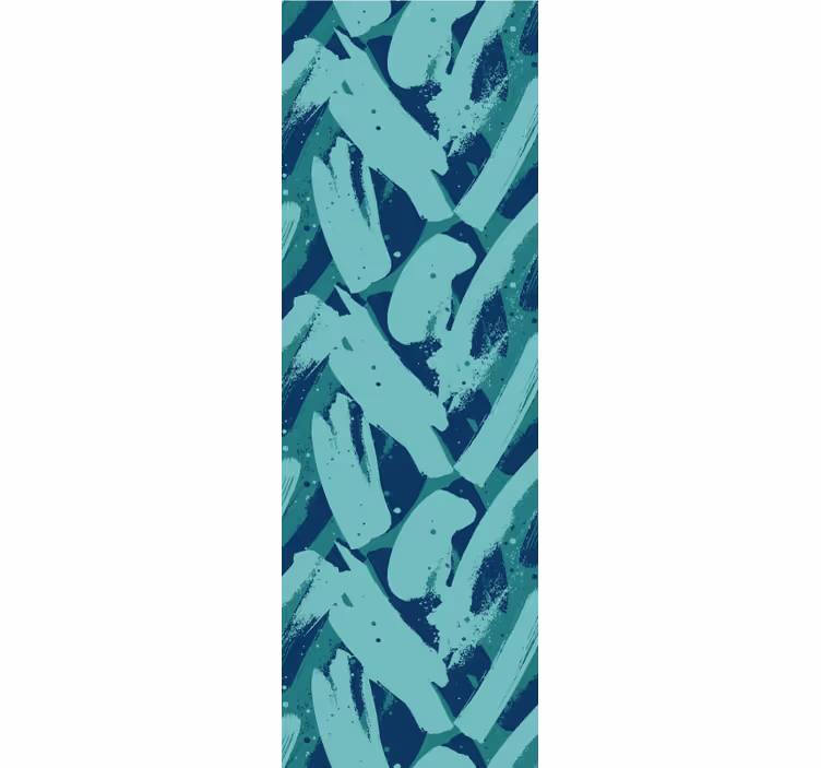Modern blind with green and blue brush strokes - TenStickers